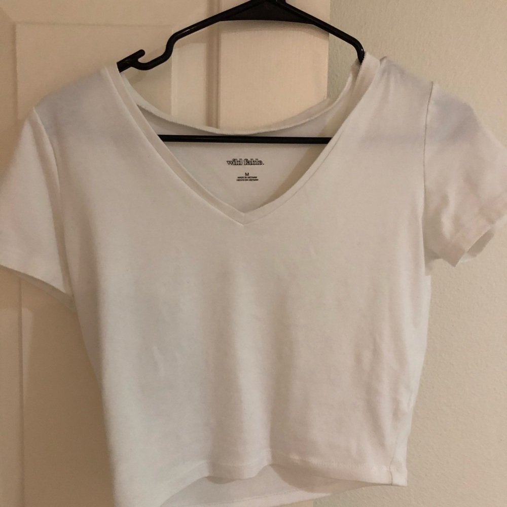White V- Neck Top